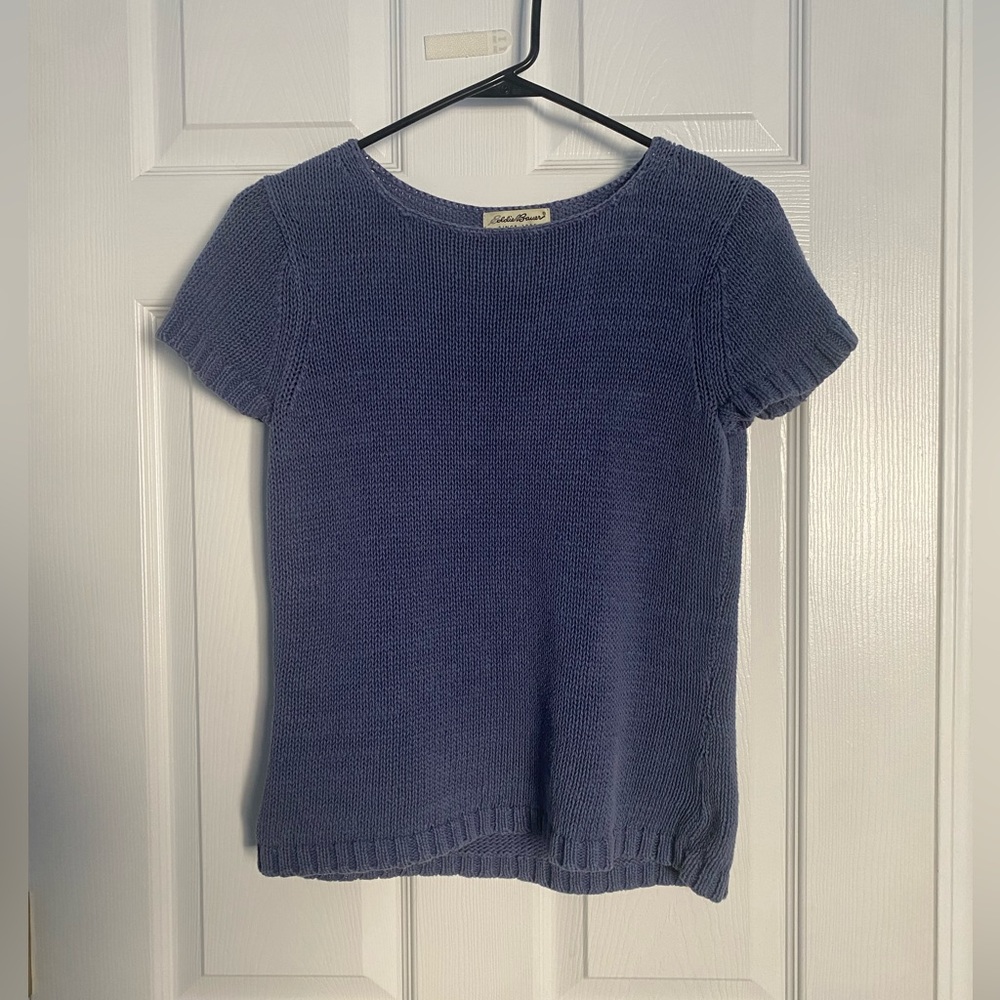 Eddie Bauer knit blue top